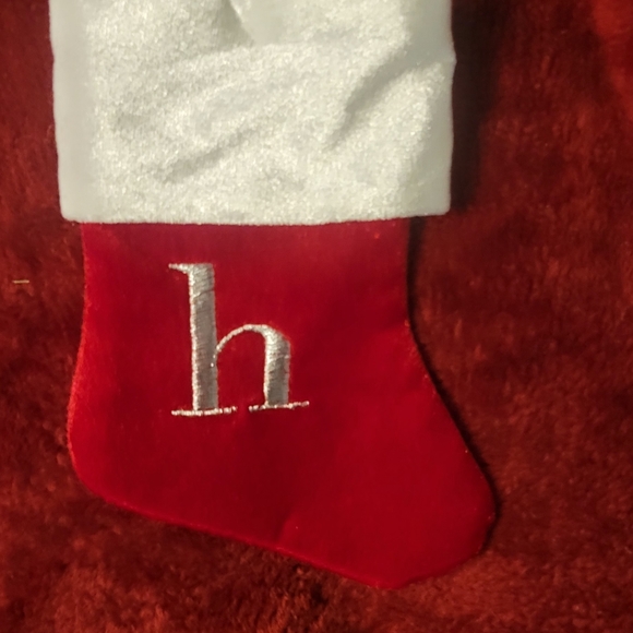 Merry Brite Mini Christmas, Holiday Monogram "h" Stocking, New with Tags - Picture 2 of 4